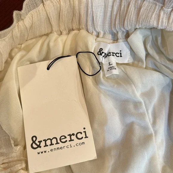 NWT &merci Cream Tiered Maxi Dress Size Large - Picture 6 of 6